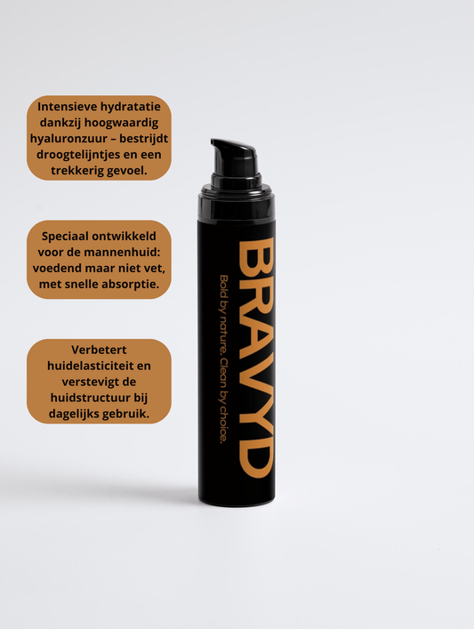 BRAVYD Gezichtscrème voor Mannen – Hydraterend, Anti - Rimpel & Verfrissend - BRAVYD